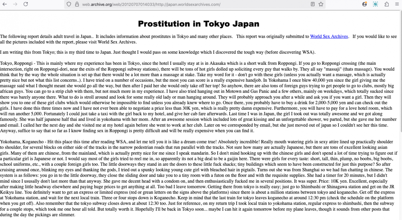 Prostitution in Japan